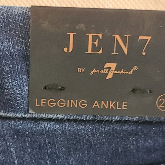 New JEN 7 For All Mankind Women's (24) Blue Legging Ankle Stretch Jeans $99 - Picture 11 of 13